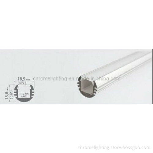 18*15.8mm Aluminum Profile, LED Aluminum Profile for LED Strip Light, with PC Shade